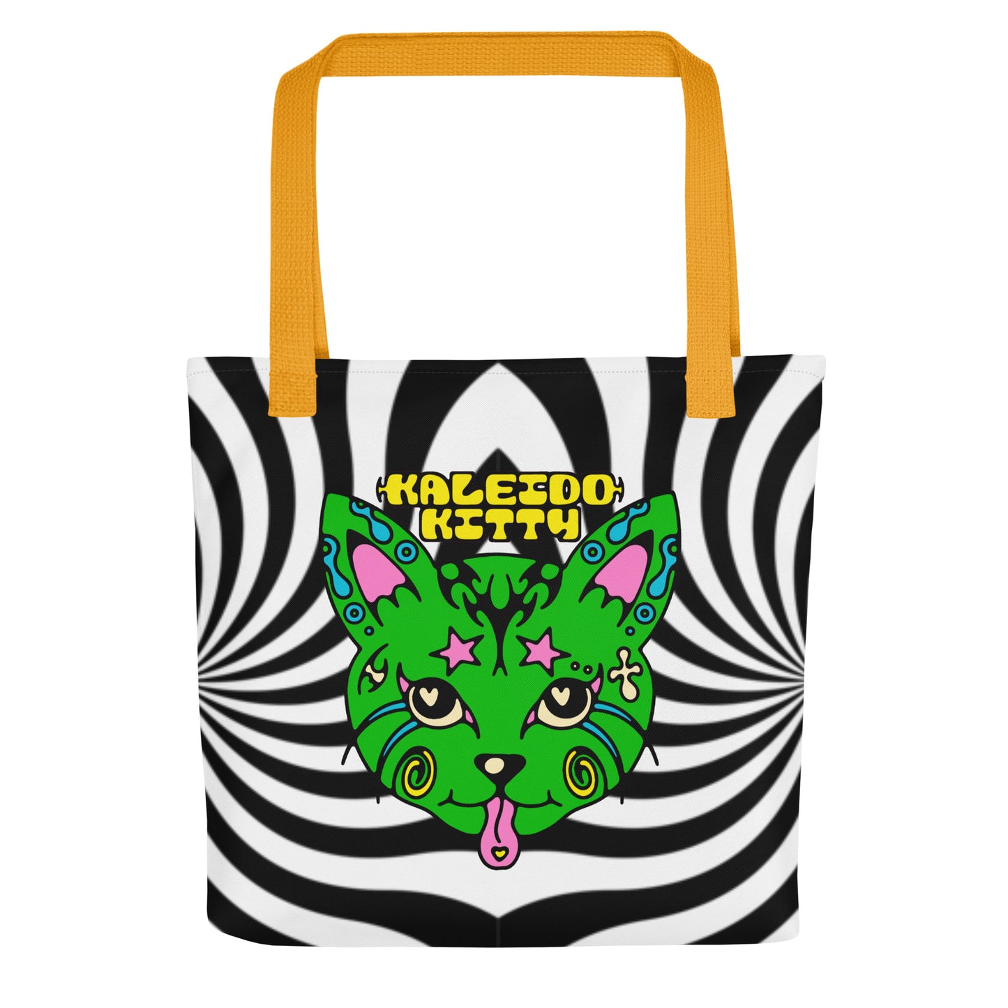 Kaleidokitty Psychedelic Tote Bag