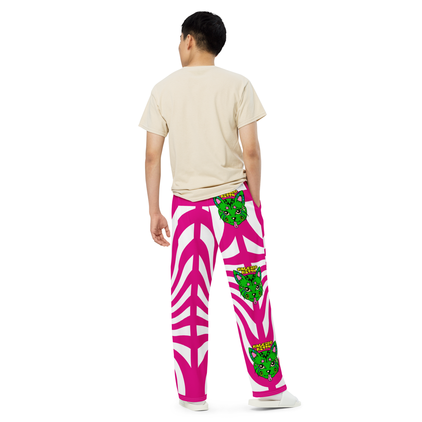 Kaleidokitty Unisex Wide-Leg Graphic Pants