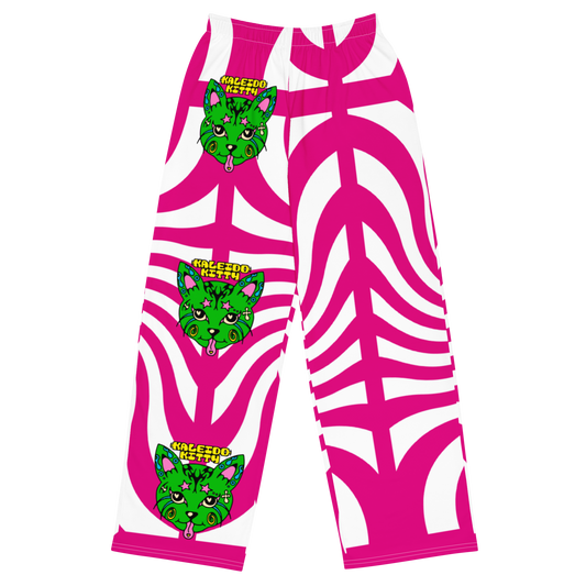 Kaleidokitty Unisex Wide-Leg Graphic Pants