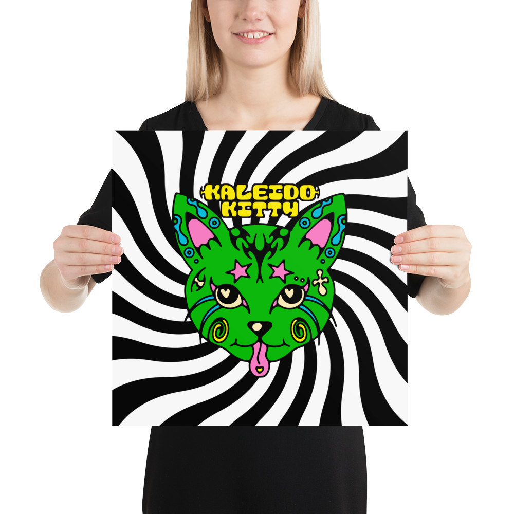 Kaleidokitty Psychedelic Poster