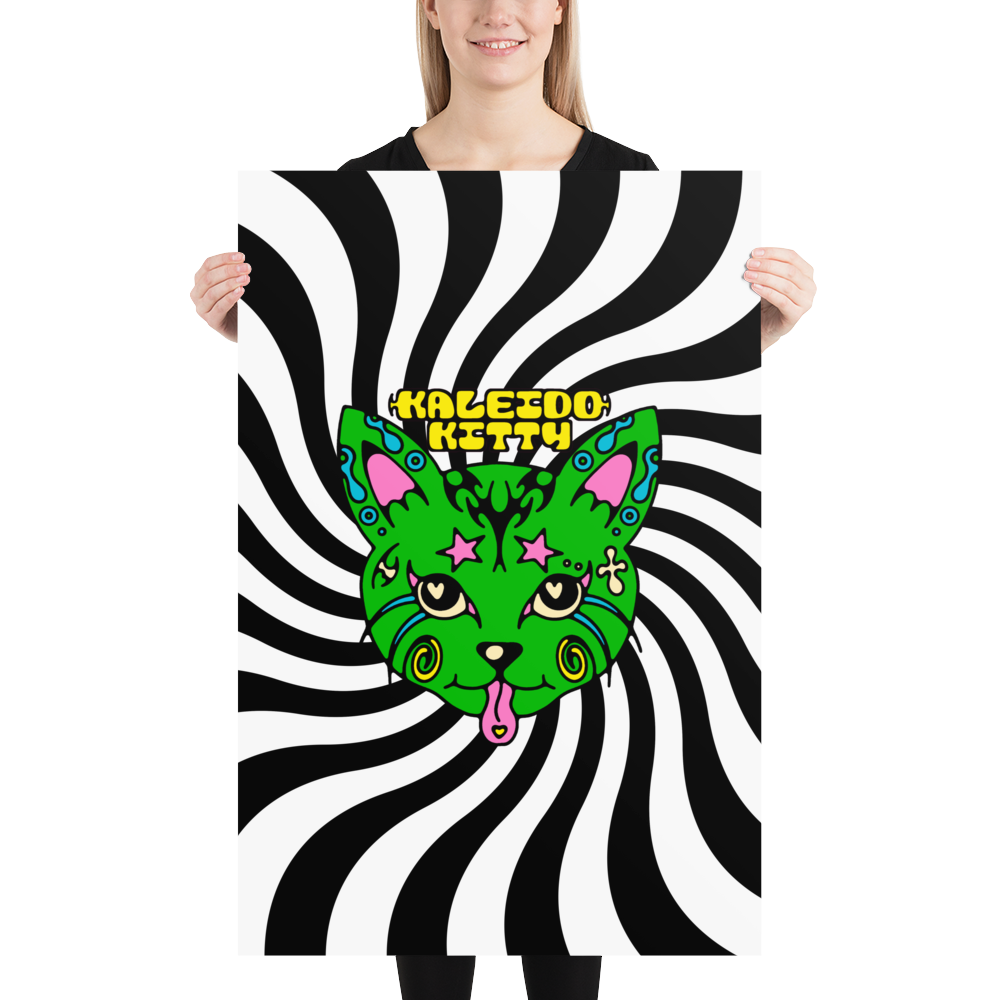 Kaleidokitty Psychedelic Poster