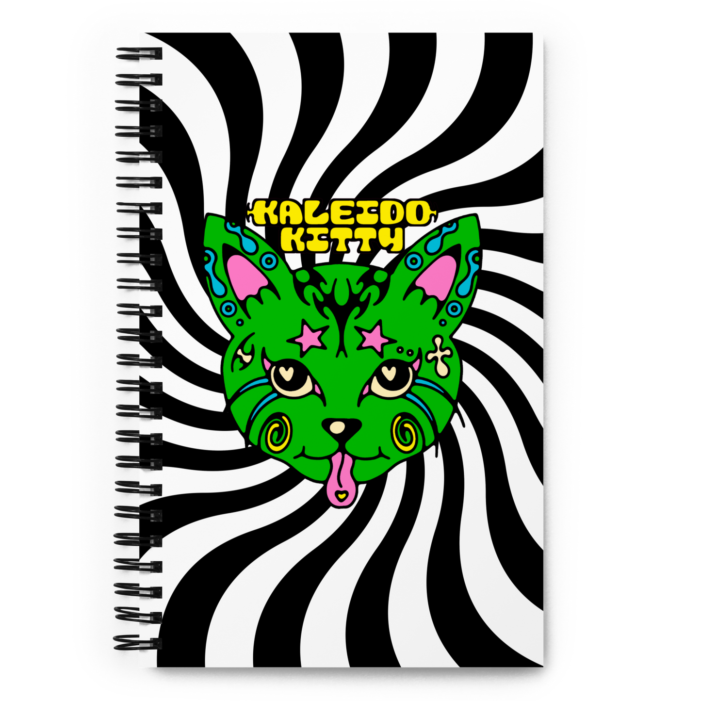 Kaleidokitty Psychedelic Spiral Notebook