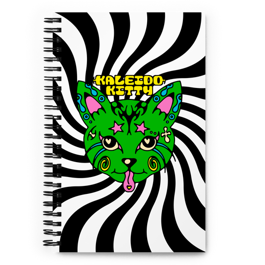 Kaleidokitty Psychedelic Spiral Notebook