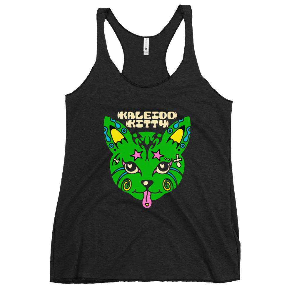 Kaleidokitty Racerback Graphic Tank Top