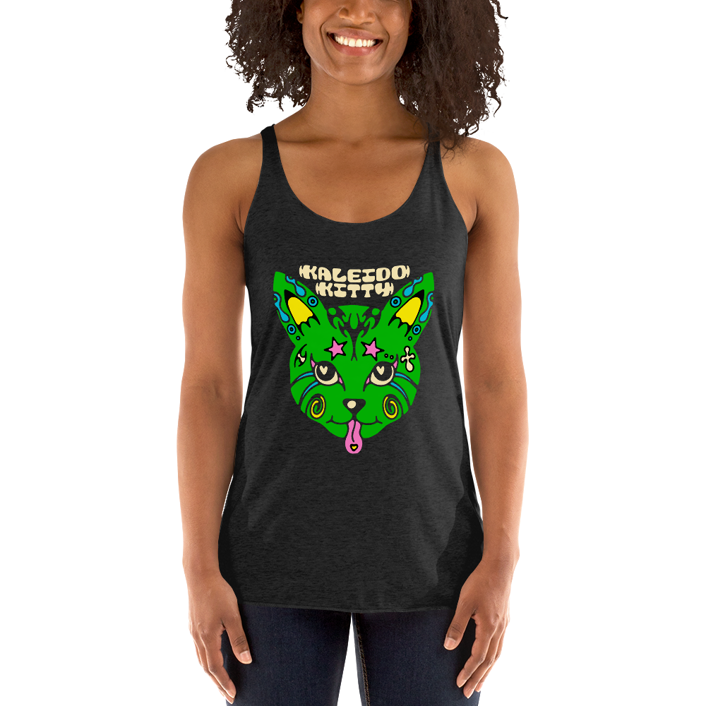 Kaleidokitty Racerback Graphic Tank Top