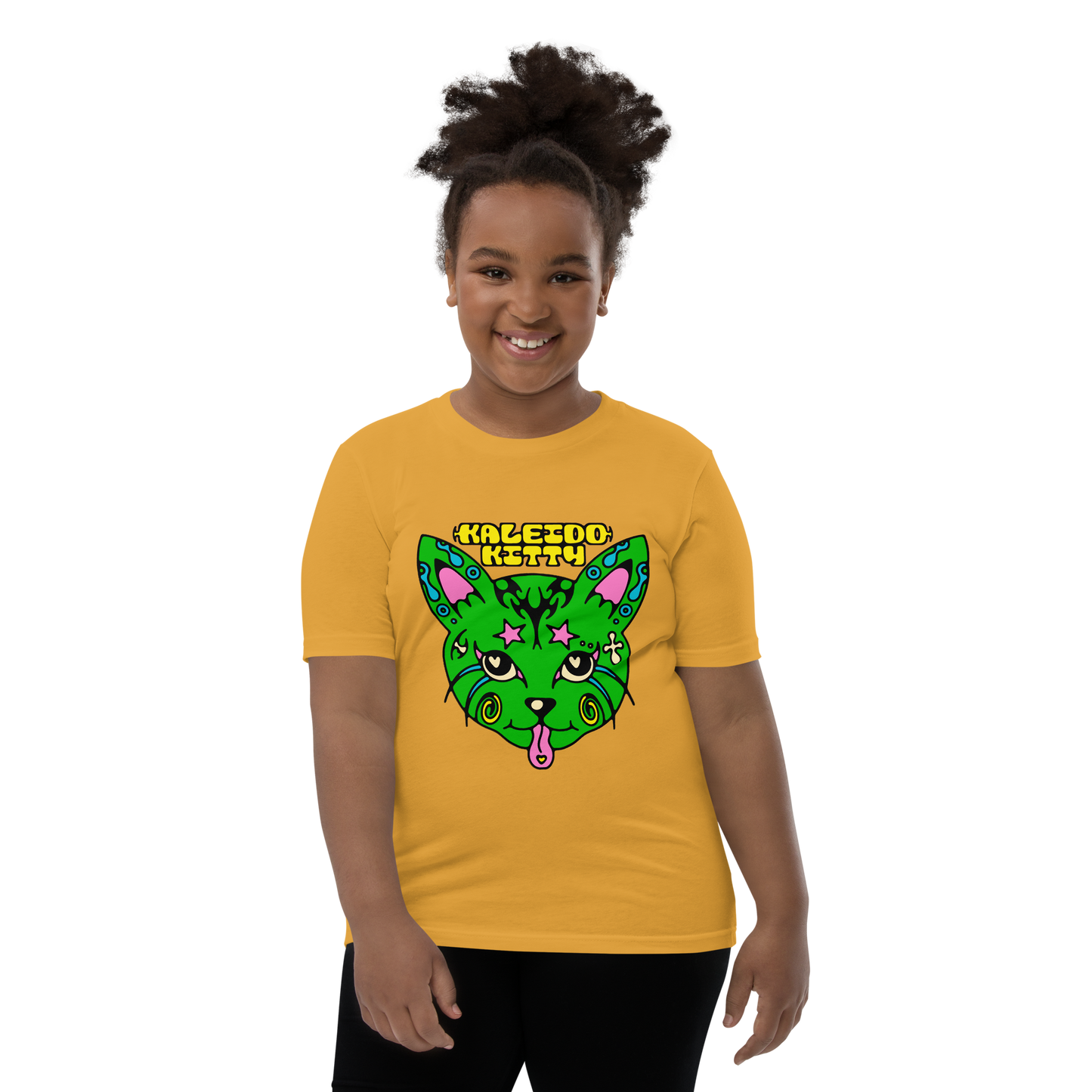 Kaleidokitty x Harmony Haven Youth Short Sleeve Graphic T-Shirt